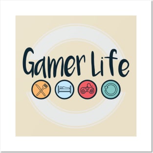 Eat Sleep Game & Repeat Gamer Life Posters and Art